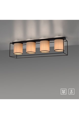 Plafondlamp Raven - Zwart - 4 x 25 W