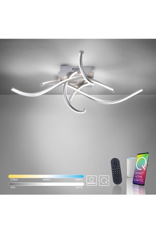 Ledplafondlamp connecté Q-Malina - Wit - 4 x 9 W