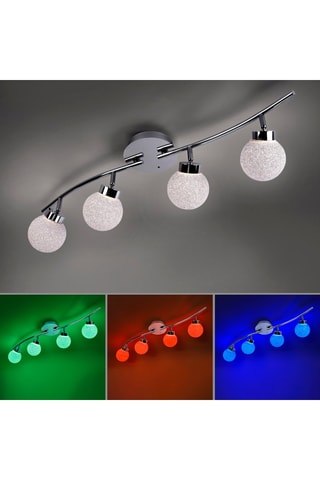 Ledplafondlamp Miko - Zilverkleurig - 4 x 3 W