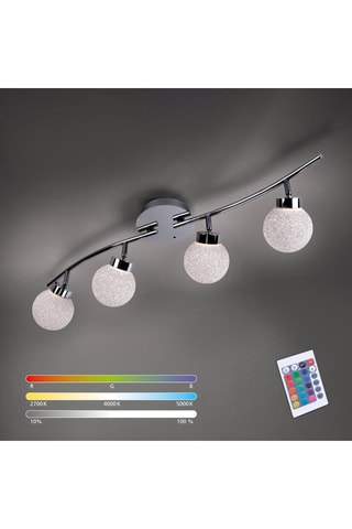 Ledplafondlamp Miko - Zilverkleurig - 4 x 3 W