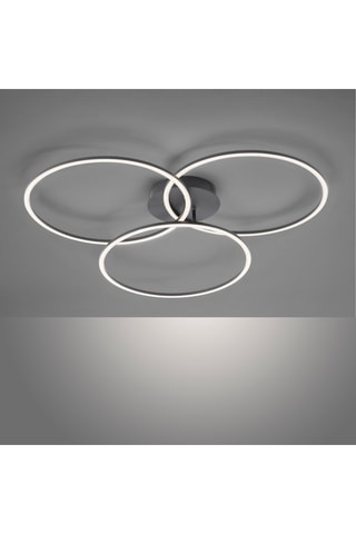 Ledplafondlamp Ivanka - Zwart - 3 x 12 W