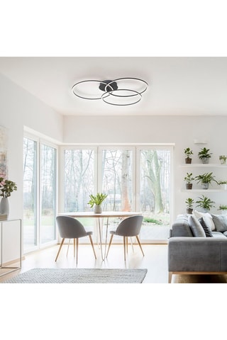 Ledplafondlamp Ivanka - Zwart - 3 x 12 W