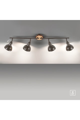 Plafondlamp Swamp - Donkergrijs - 4 x 10 W