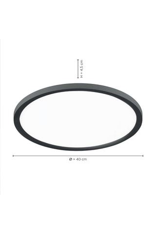 Plafoniera LED Flat - Nero - 20 W
