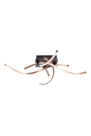 Ledplafondlamp Polina - Zwart en Roségoudkleurig - 4 x 6,77 W