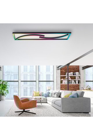 Plafonnier LED Serpent - Noir - 27/10 W