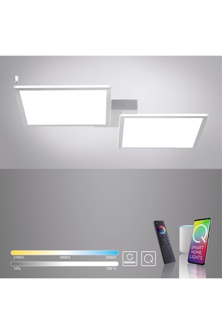 Plafoniera LED connessa Q-Rosa - Bianco - 2 x 24 W