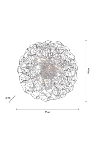 Plafonnier Sarea - Argenté - 40 W