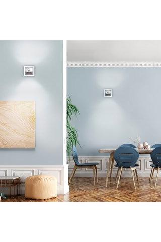 Smart Ledwandlamp Lolasmart-Opti - Zilverkleurig - 2 x 3 W