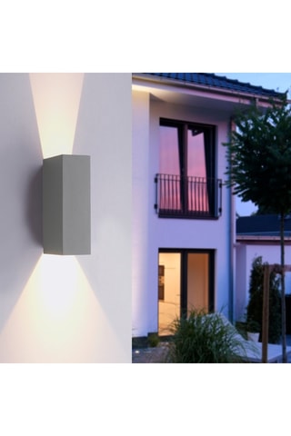 Ledwandlamp Block - Grijs - 2 x 2 W