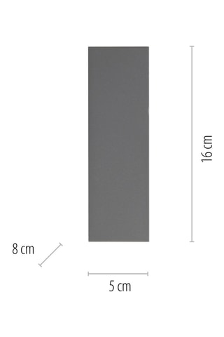 Ledwandlamp Block - Grijs - 2 x 2 W