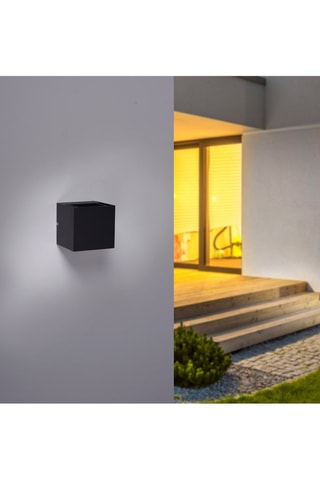 Ledwandlamp voor buiten Zwart