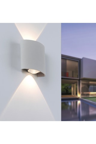 Ledwandlamp Carlo Zilverkleurig