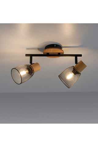 Wandlamp Tamis Zwart en Naturel