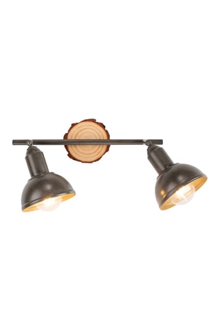 Wandlamp Zwart en Bruin