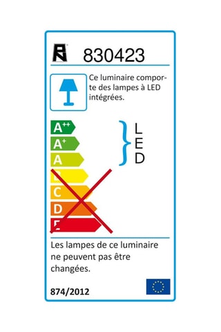 Ledwandlamp Nevis Goudkleurig