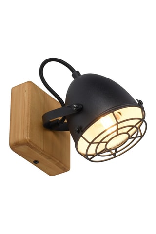 Wandlamp Zwart en Naturel