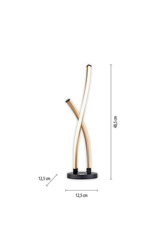 Ledtafellamp Polina - Zwart - 2 x 13,9 W