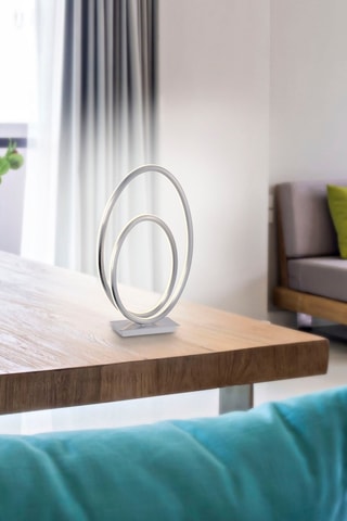 Ledtafellamp Q-Nevio - Zilverkleurig - 2 x 22,5 W