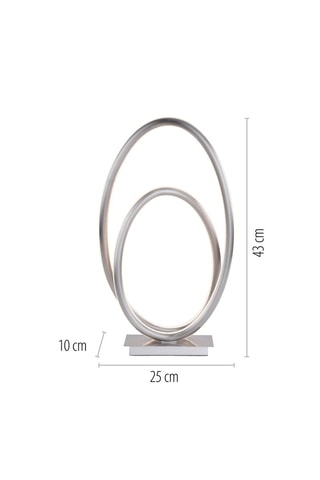Ledtafellamp Q-Nevio - Zilverkleurig - 2 x 22,5 W