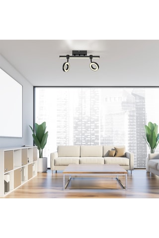 Plafoniera LED - Nero - 2 x 10,5 W