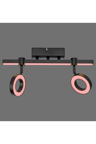 Plafoniera LED - Nero - 2 x 10,5 W