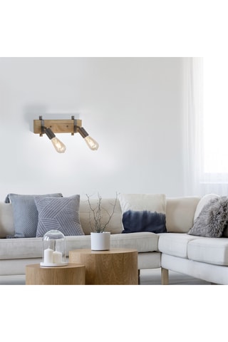 Plafondlamp - Naturel - 2 x 40 W - Klasse G