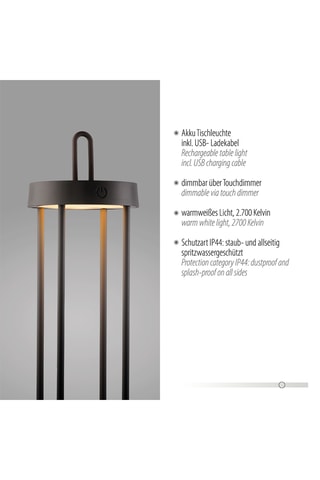 Ledtafellamp - Zwart - 1,5 W