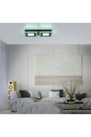 Plafoniera LED - Nero - 2 x 12 W