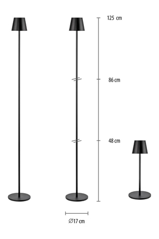Ledstaanlamp Zwart - 2,5 W