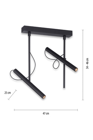 Plafoniera LED - Nero - 2 x 6 W