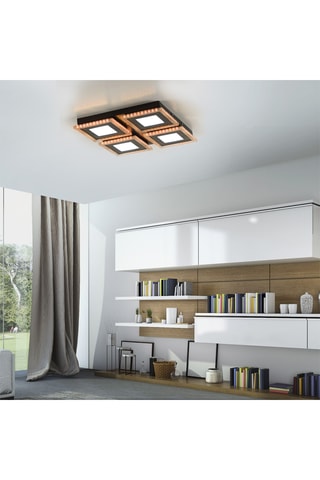 Plafoniera LED - Nero - 4 x 17 W