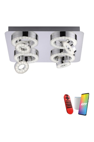 Plafoniera LED - Argentato - 4 x 3,1 W e 4 x 2,8 W