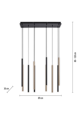 Ledhanglamp - Zwart - 12 x 4,2 W