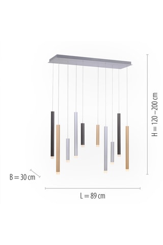 Ledhanglamp - Grijs - 11 x 3,3 W