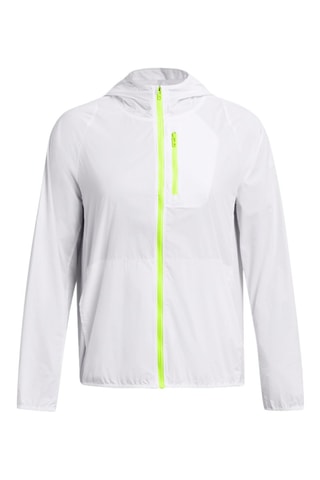 Coupe-vent de running  à capuche - Blanc