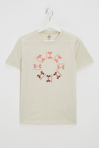 T-shirt Radial Logo - Ecru