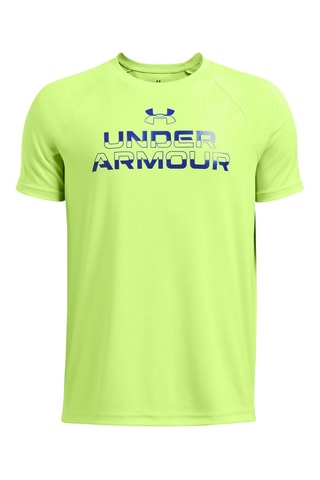 T-shirt Tech Split Wordmark - Jaune fluo