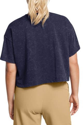 T-shirt cropped tie and dye - Bleu marine