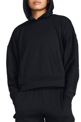 Sweat à capuche Journey Rib - Noir