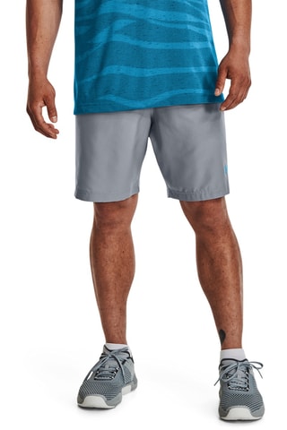 Short taille haute - Gris clair et blanc