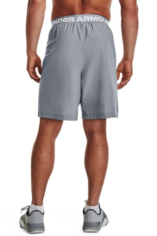 Short taille haute - Gris clair et blanc