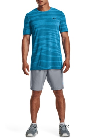 Short taille haute - Gris clair et blanc