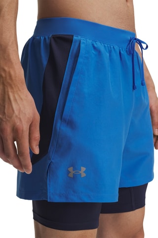 Short de running 2-en-1 Launch - Bleu pétrole