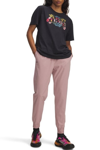 Pantalon taille haute Rival Woven - Rose