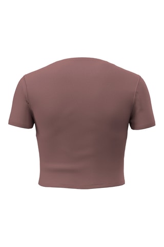 T-shirt cropped Rival Knit - Marron
