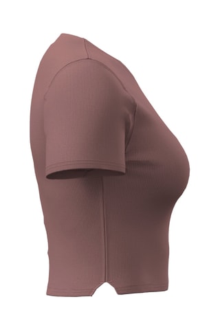 T-shirt cropped Rival Knit - Marron