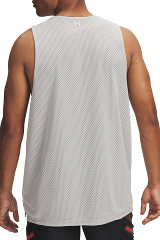 Débardeur de basketball réversible Courtside - Blanc et gris clair