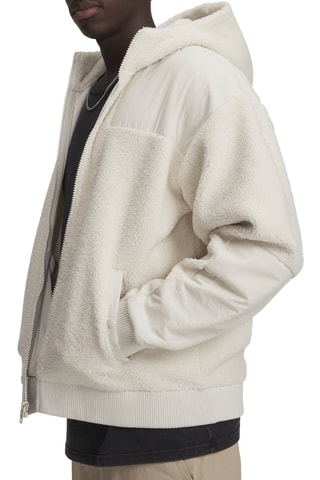 Veste polaire à capuche - Blanc