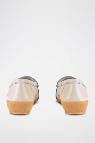 Mocassins en cuir  - Beige et marron